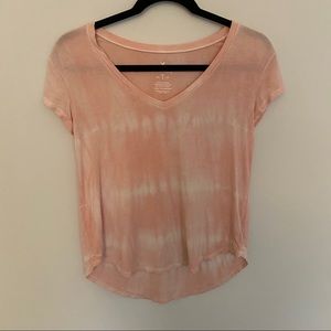 American Eagle peach tie dye soft tee